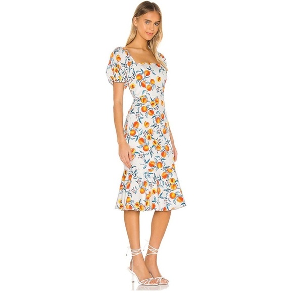 NWT Amanda Uprichard Senorita Dress in Peaches - Picture 2 of 16